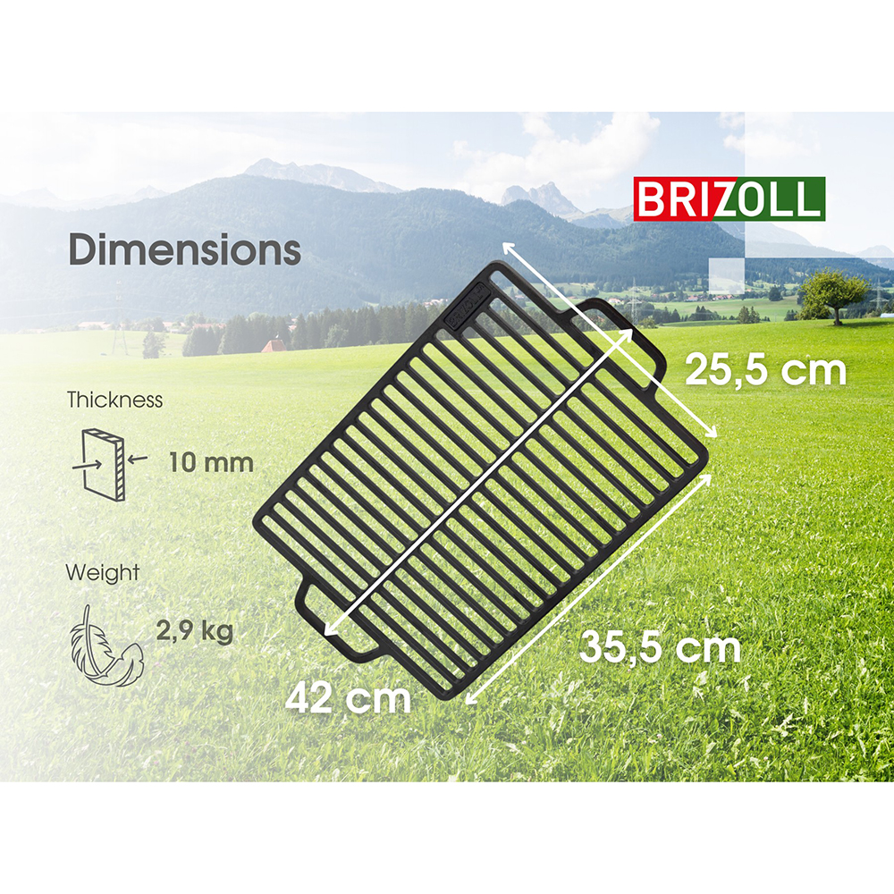 Решетка гриль BRIZOLL 42 x 35.5 x 25.5 см (R3626) Размеры 42 x 35.5 x 25.5