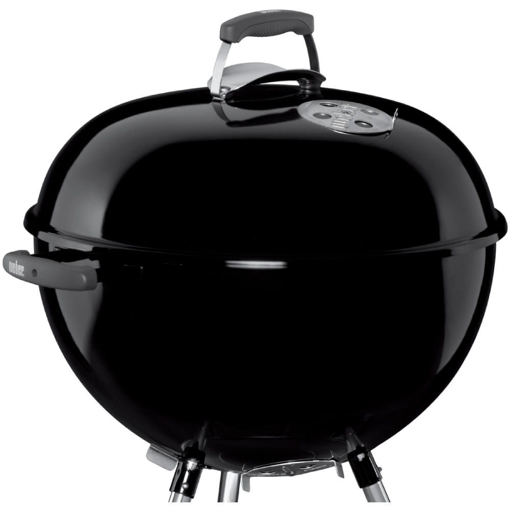 Гриль угольный WEBER Bar-B-Kettle 47 см черный (1231004) Дополнительно ручки из нейлона, армированного стеклом; крепкие всепогодные колеса