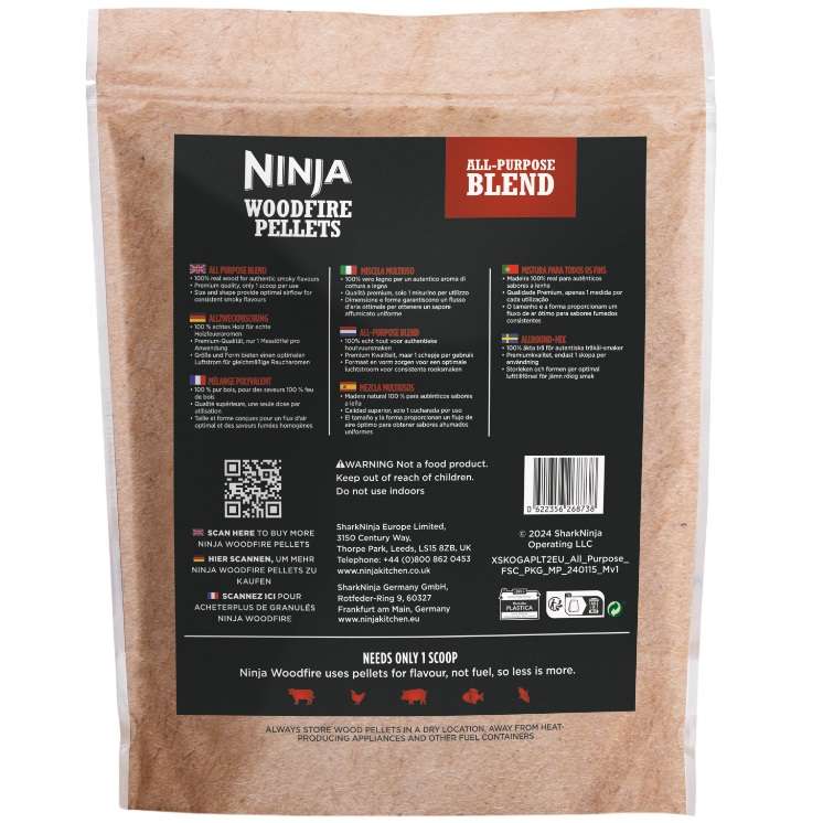 Пеллеты NINJA Woodfire All Purpose Blend (XSKOGAPLT2EU) Вес 0.9