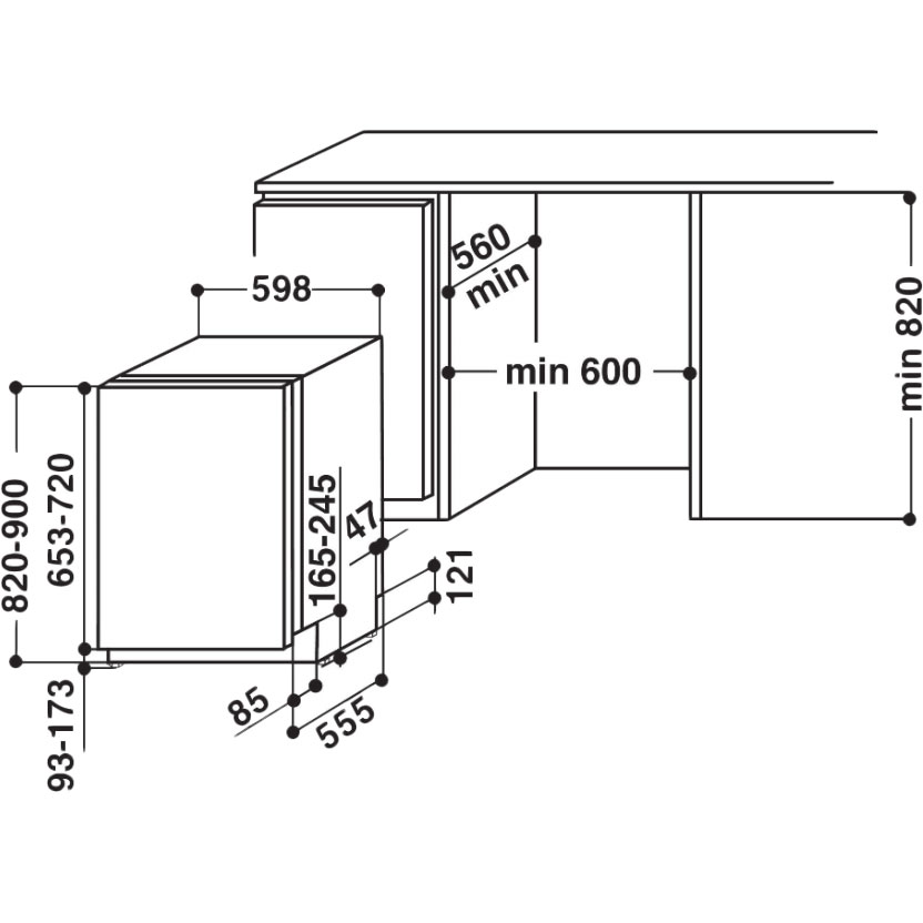 Встраиваемая посудомоечная машина WHIRLPOOL WRIC 3C26 Тип сушки конденсационный (остаточным теплом)