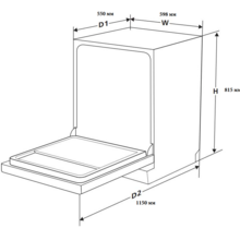 Посудомийна машина INTERLINE DWI 600 P