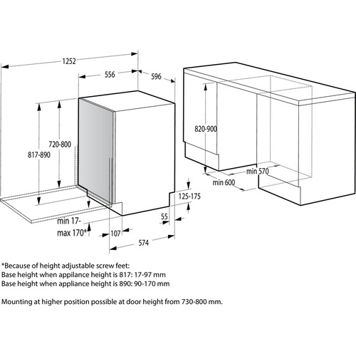 Вбудована посудомийна машина GORENJE GV 672C62 Ширина 60