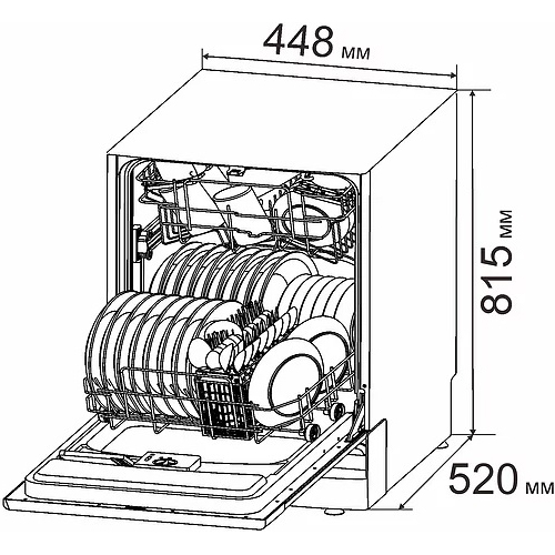 Фото Вбудована посудомийна машина PRIME TECHNICS PDW 4595 BI