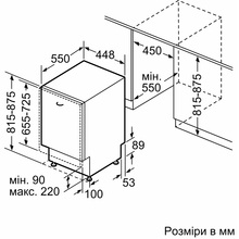 Вбудована посудомийна машина BOSCH SPV4HMX65K