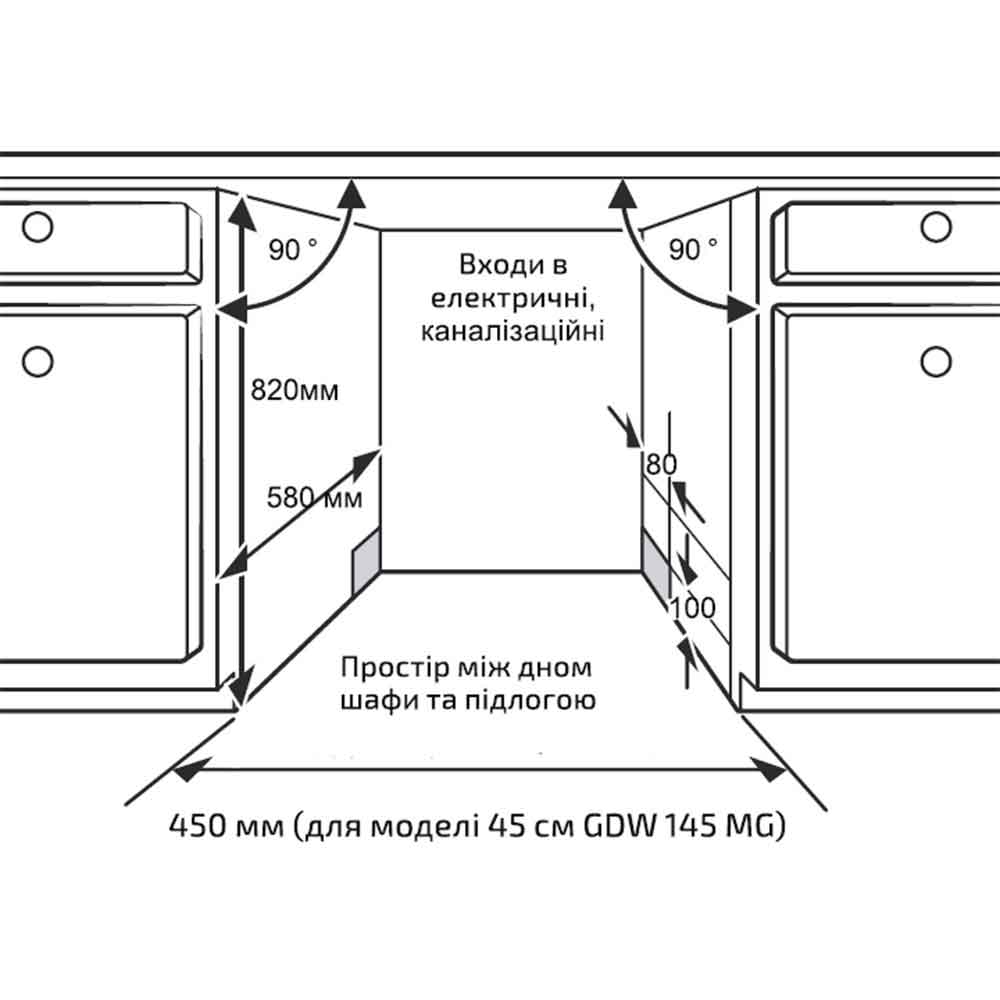 Вбудована посудомийна машина GRUNHELM GDW 145 MG Вбудована посудомийна машина GRUNHELM GDW 145 MG Тип сушіння конденсаційний (залишковим теплом)
