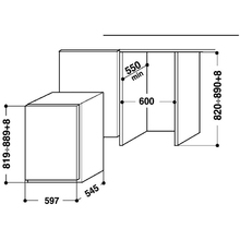 Встраиваемый холодильник WHIRLPOOL ARG 590