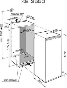 Вбудований холодильник LIEBHERR SBS 70I4 (IKB 3550+SIGN 3566)