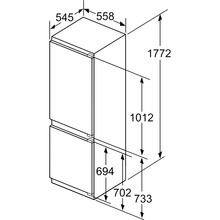 Встраиваемый холодильник BOSCH KIN86AFF0