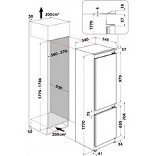 Встраиваемый холодильник INDESIT INC18 T311