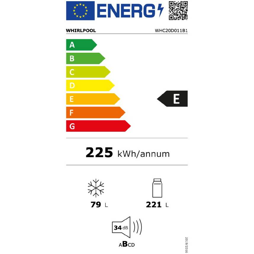 Изображение Встраиваемый холодильник WHIRLPOOL WHC20D011B1
