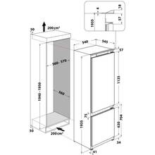 Встраиваемый холодильник WHIRLPOOL WHC20D011B1