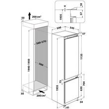 Встраиваемый холодильник WHIRLPOOL WHC20D023B1 SF