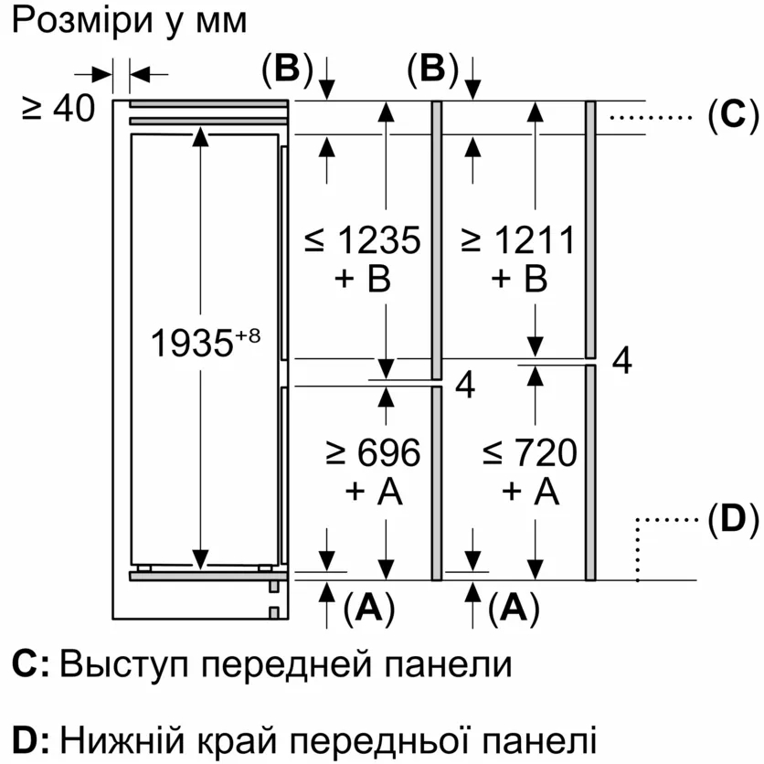 В Украине Встраиваемый холодильник SIEMENS KB96NADD0