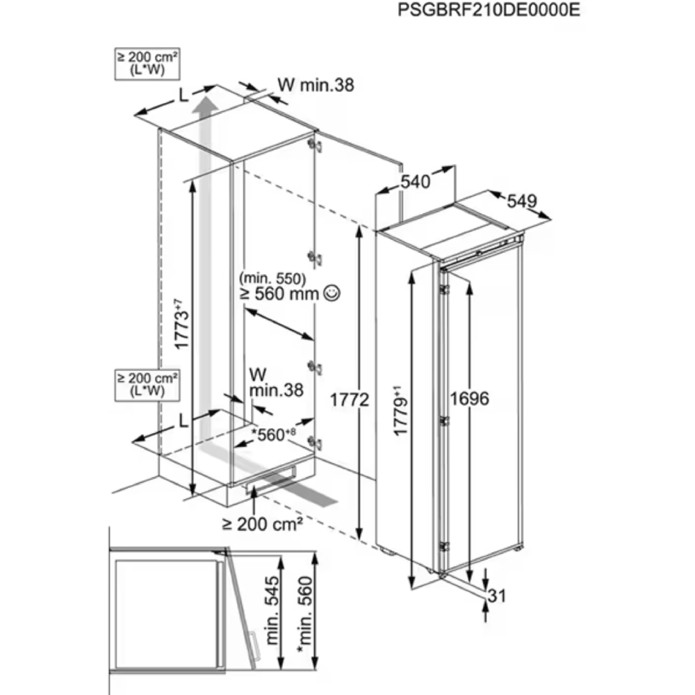 Замовити Вбудований холодильник ELECTROLUX ERD6DE18S4