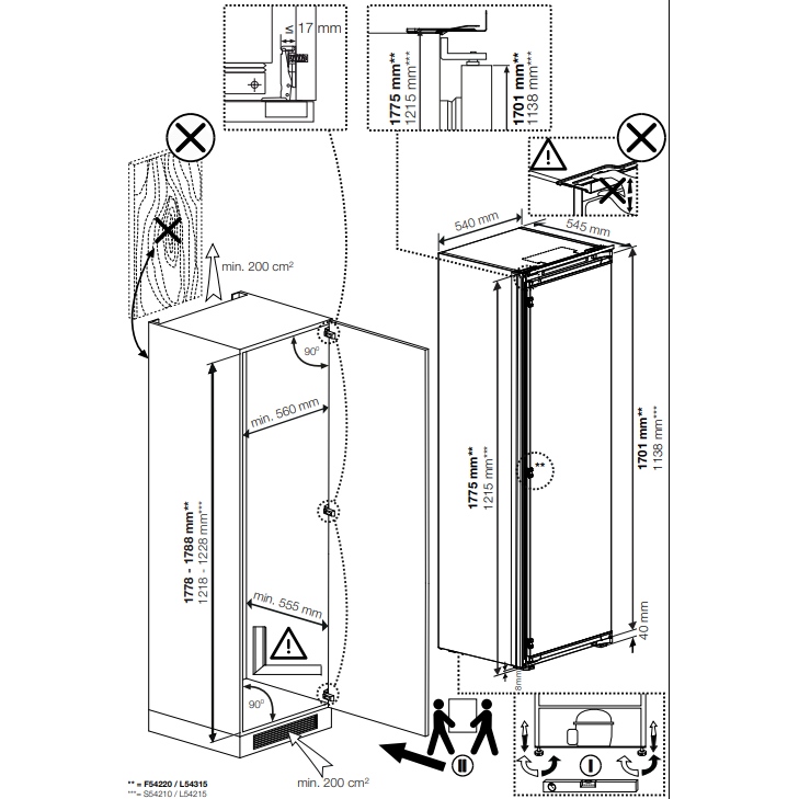 Внешний вид Встраиваемый холодильник BEKO BSSA315K4SN