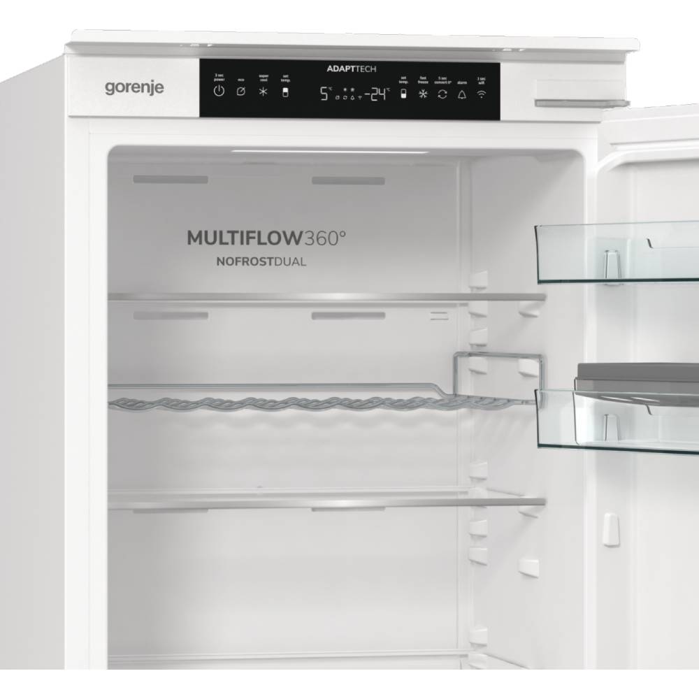 Встраиваемый холодильник GORENJE NRKI517E61WF Общий полезный объём 252