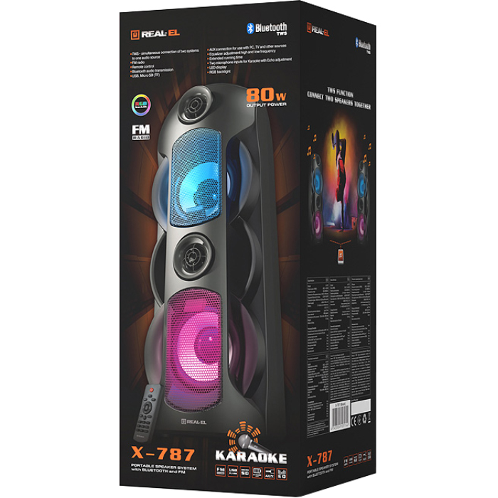Фото Акустична система REAL EL X-787 black (EL121600008)