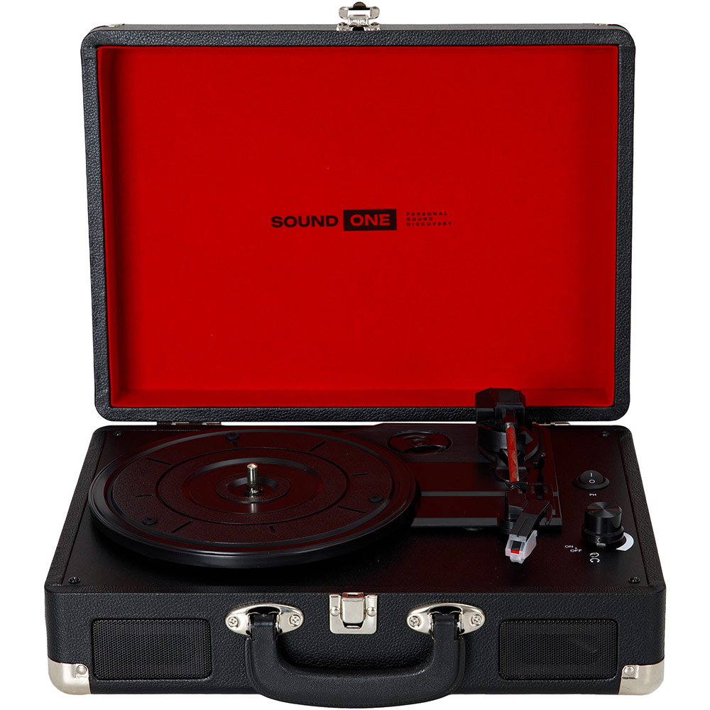 Проигрыватель пластинок SOUND ONE Pop Black (so-p-bk1) Проводные подключения RCA