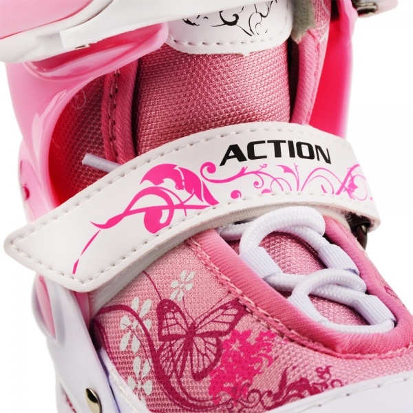 У Фокстрот Ролики ACTION PINKY Pink 30-33 + комплект (PW117C6PW30905/30-33)