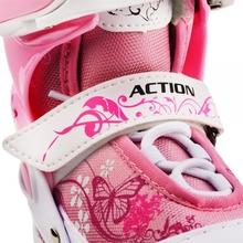 Ролики ACTION PINKY Pink 30-33 + комплект (PW117C6PW30905/30-33)