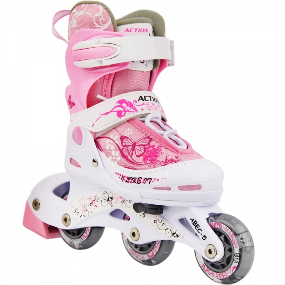 Ролики ACTION Pink 34-37 + комплект (PW117C6PW30905/34-37) Кількість коліс 3