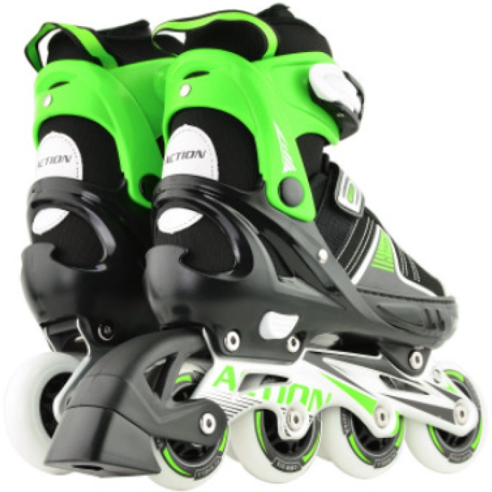 Ролики ACTION CHRIS/Green/37-40 (153B-5-1/Green/37-40) Гальма п'ятковий