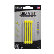 Фіксатор Gear Tie 3 - Yellow 4pk