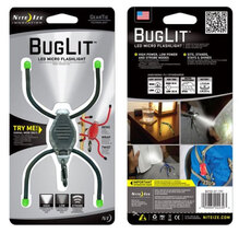 Светодиодный мини-фонарь Buglit зеленый прозрачный/белый LED