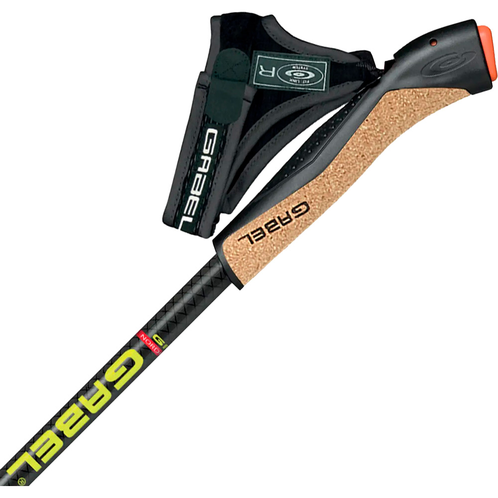 Палки для скандинавской ходьбы GABEL FX-75 Snake Carbon 110 Dual Spike (7008351011100) Комплектация Съемный ремешок-перчатка размер M (02/36 NCS) х 2, Резиновый защитный колпачок-сапожок (Sport Pad 05/33) х 2, Скоба для соединения двух палок вместе х 1