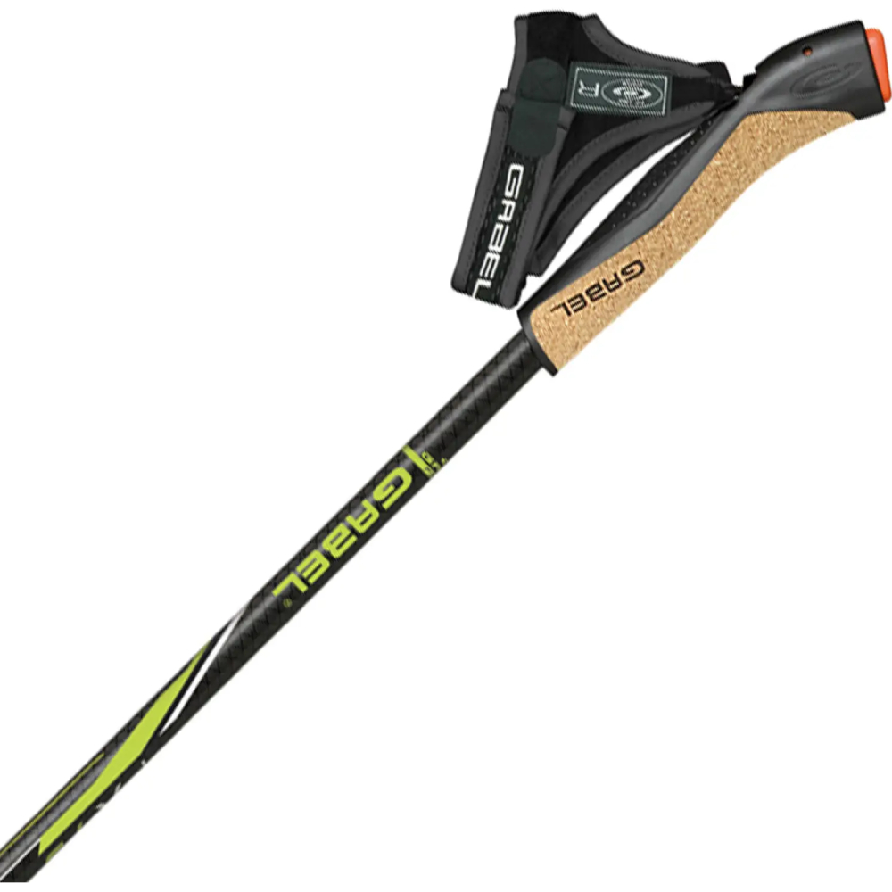 Палки для скандинавской ходьбы GABEL FX-75 Snake Carbon 115 Dual Spike Black (7009351011150) Комплектация Палка для скандинавской ходьбы х 2; Съемный ремешок-перчатка, размер "M" (02/36 NCS) 2 шт; Резиновый защитный колпачок-ботинок (Sport Pad 05/33) 2 шт; Скоба для соединения двух палок вместе 1 шт