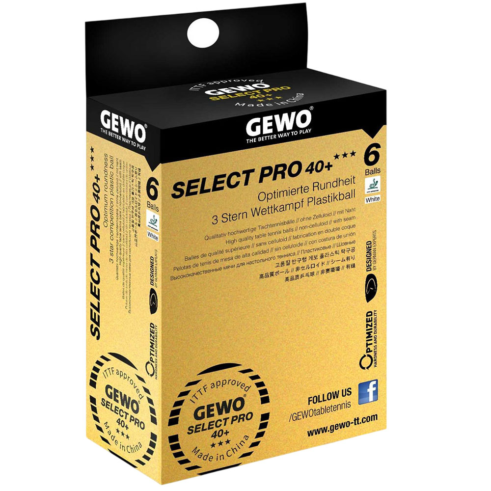 М'ячі для настільного тенісу GEWO Select Pro 40+ ITTF (86481200) Тип м'яч для настільного тенісу