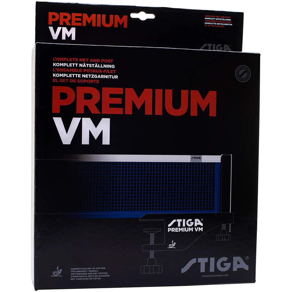 Сетка для настольного тенниса STIGA Premium VM ITTF (639500) Дополнительно  подходит для всех моделей теннисных столов; регулируемое натяжение сетки