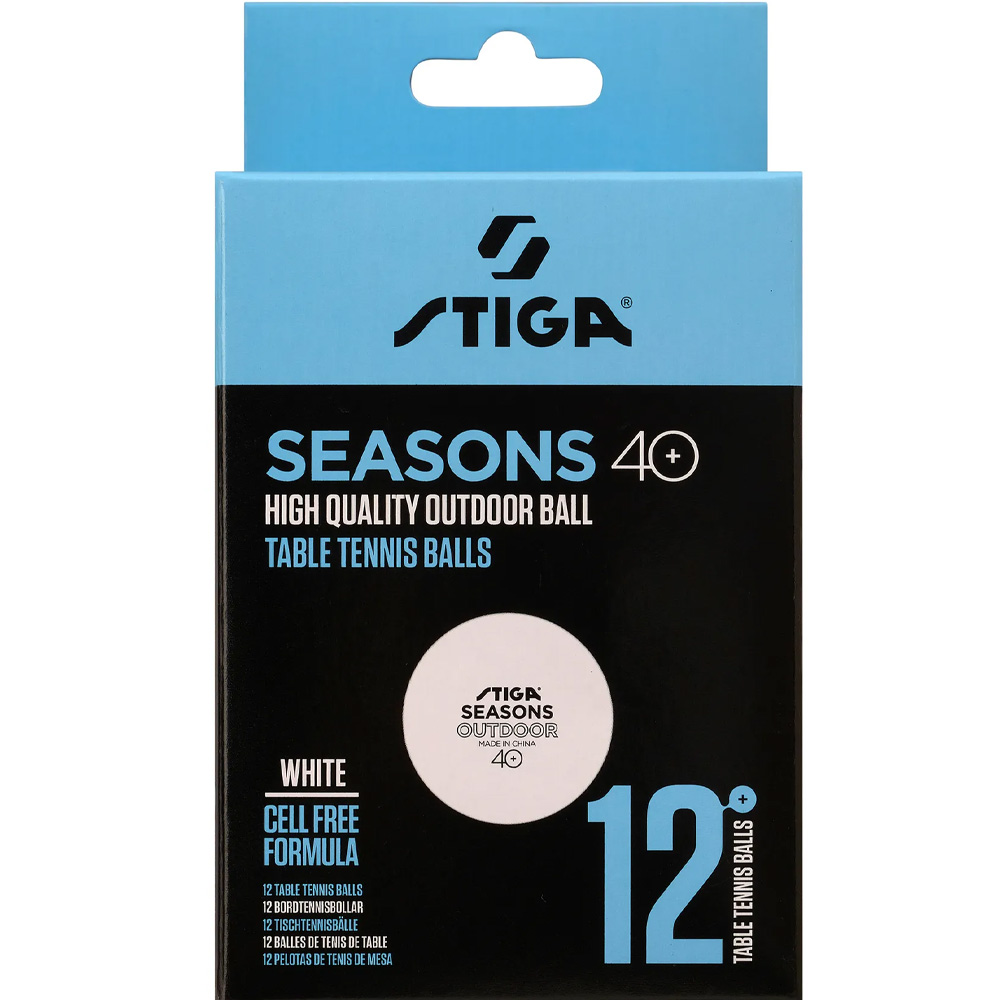 М'ячі для настільного тенісу STIGA Seasons 12 шт White (1110-2810-12) Колір білий