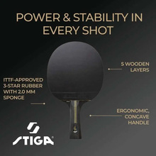 Ракетка для настільного тенісу STIGA Trinity 3 Star ver.2 FL Black (1213-1208-35)