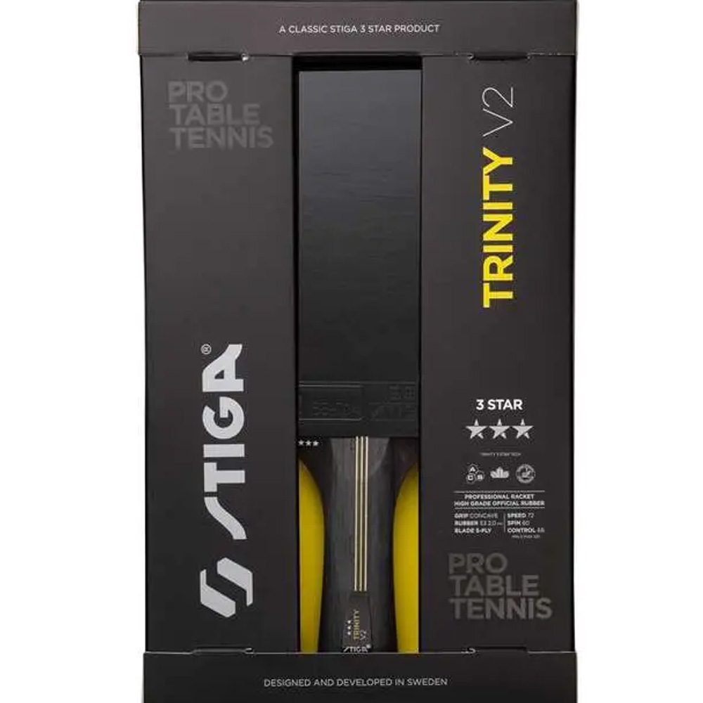 Покупка Ракетка для настільного тенісу STIGA Trinity 3 Star ver.2 FL Black (1213-1208-35)