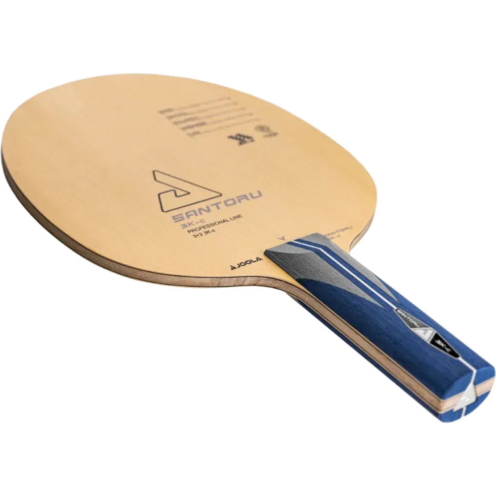 Підстава для ракетки JOOLA Santoru 3K-C FL (65050) Додатково Клас: професійний; Тип основи: OFF; Форма ручки: Конічна (FL, Flared); Швидкість: 5/5; Контроль: 3/5; Точність: 3/5; Жорсткість: 4/5; Гнучкість: 1.5/5; Вага: 88 г; Товщина: 6.3 мм; Кількість шарів: 5