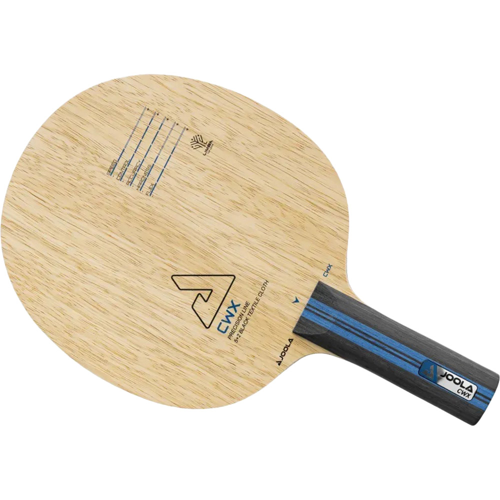 Підстава для ракетки JOOLA Chen Weixing FL (64330) Додатково Клас: Precision; Тип основи: DEF/ALL; Форма ручки: Конічна (FL, Flared); Швидкість: 2/5; Контроль: 4,5/5; Точність: 4,5/5; Жорсткість: 2,5/5; Гнучкість: 3,5/5; Вага: 90 г; Товщина: 5.9 мм; Кількість шарів: 7