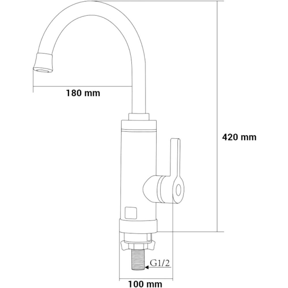 Проточный водонагреватель AQUATICA White (HZ-6B143W) Регулятор мощности есть