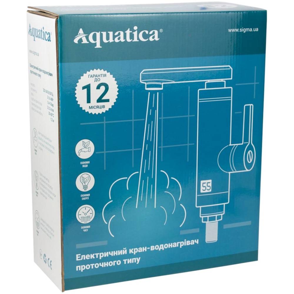 Проточный водонагреватель AQUATICA White (HZ-6B143W) Мощность 3000