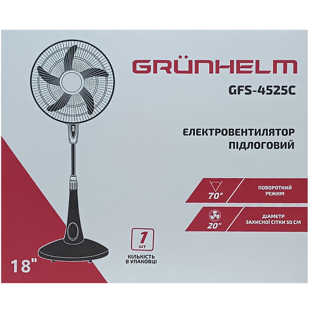 Зовнішній вигляд Вентилятор GRUNHELM GFS-4525С (131125)
