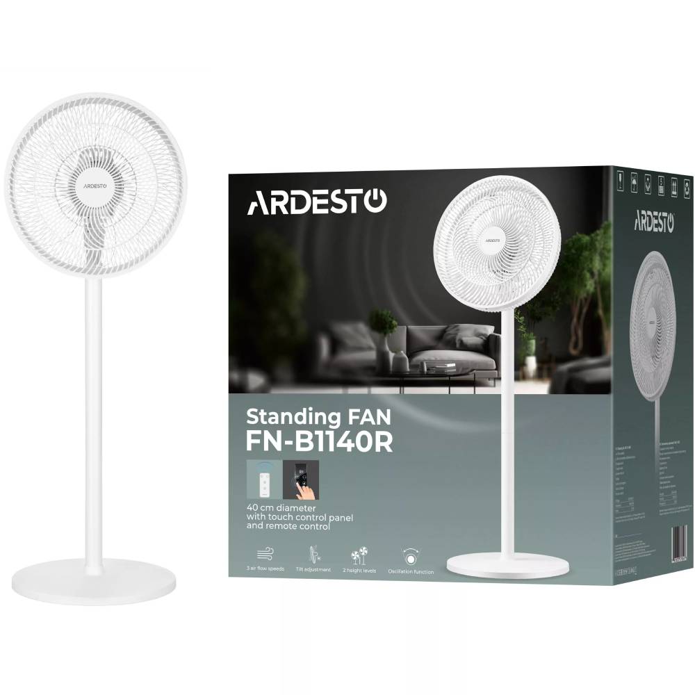 Изображение Вентилятор ARDESTO FN-B1140R White