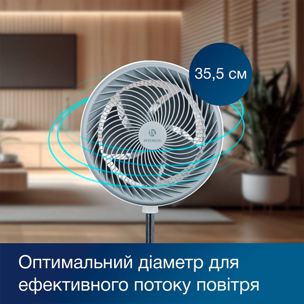 Вентилятор INTERLUX LFS-2828 Регулировка поворот