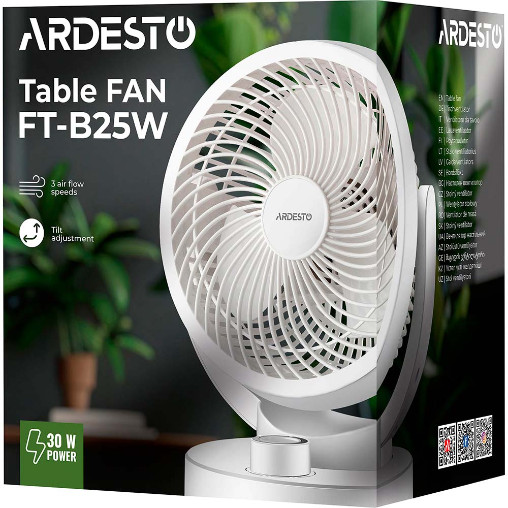 Фото Вентилятор ARDESTO FT-B25W White (767637179522)
