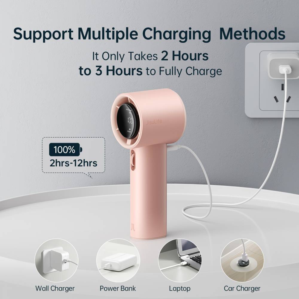 В Украине Вентилятор JISULIFE Handheld Fan Pro1 Pink