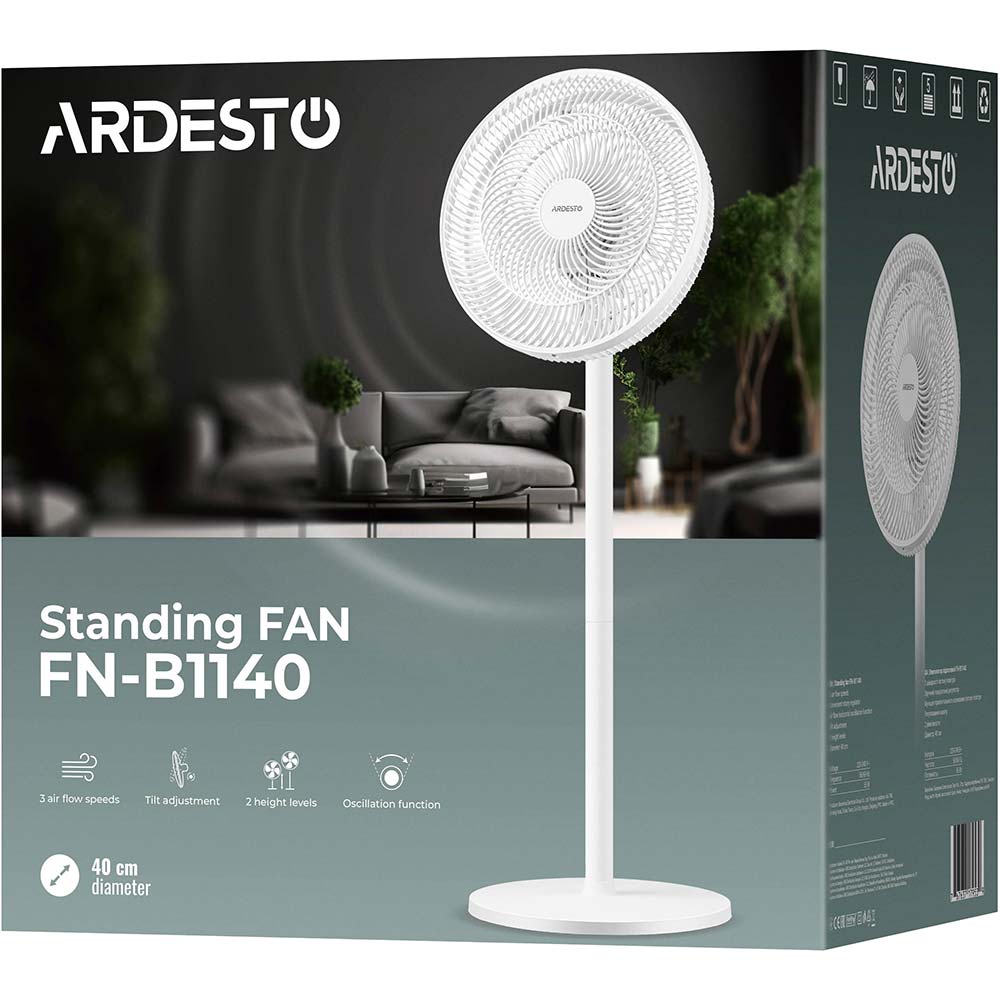 Фото Вентилятор ARDESTO FN-B1140 White (767637179539)