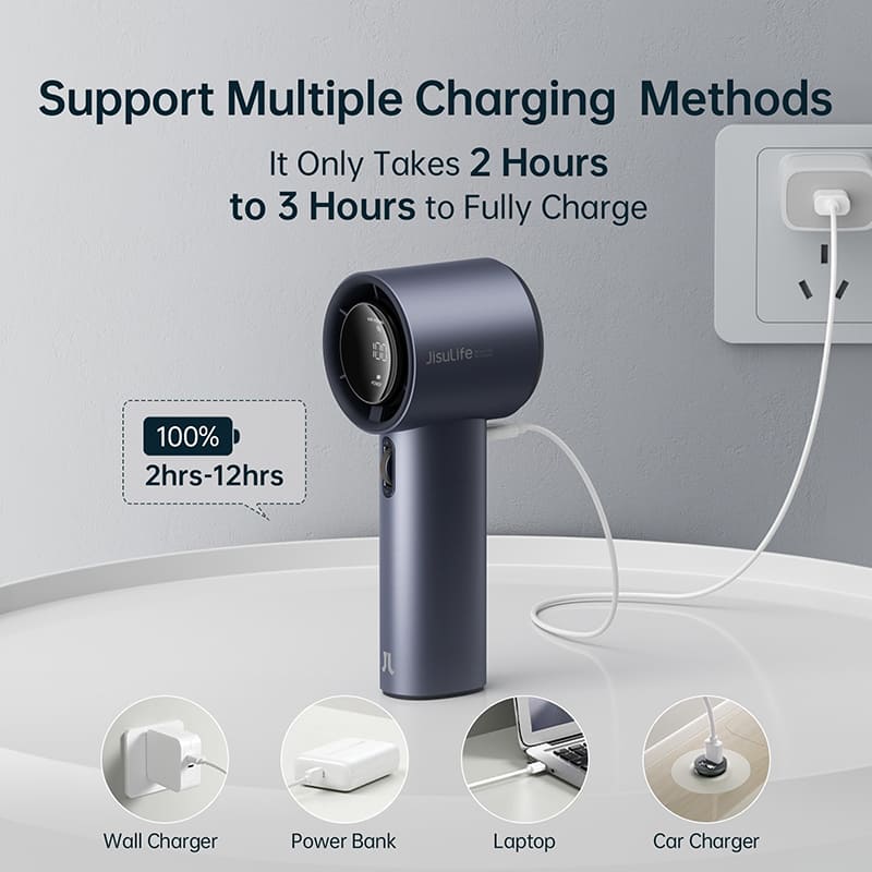 В Украине Вентилятор JISULIFE Handheld Fan Pro1 Grey