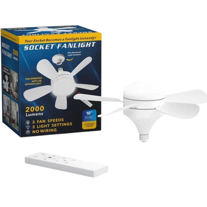 Лампа-вентилятор XOKO LED Socket Fanlight 2000 (XK-SFL-2000) Оснащення дистанційне керування