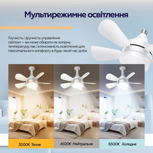 Лампа-вентилятор XOKO LED Socket Fanlight 2000 (XK-SFL-2000)