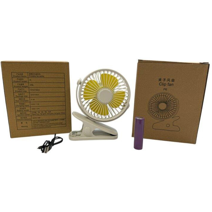 Вентилятор XOKO P6/ Fan XOKO P6 XK-P6-WH Источник питания аккумуляторная батарея 
