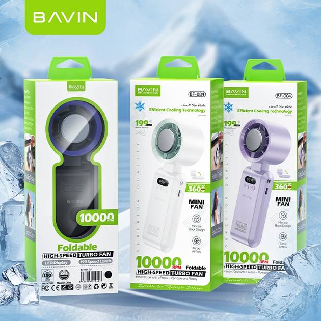 Зображення Вентилятор BAVIN BF-004 ICE CUBE TURBO FUN 10000RPM White (BF-004 WH)